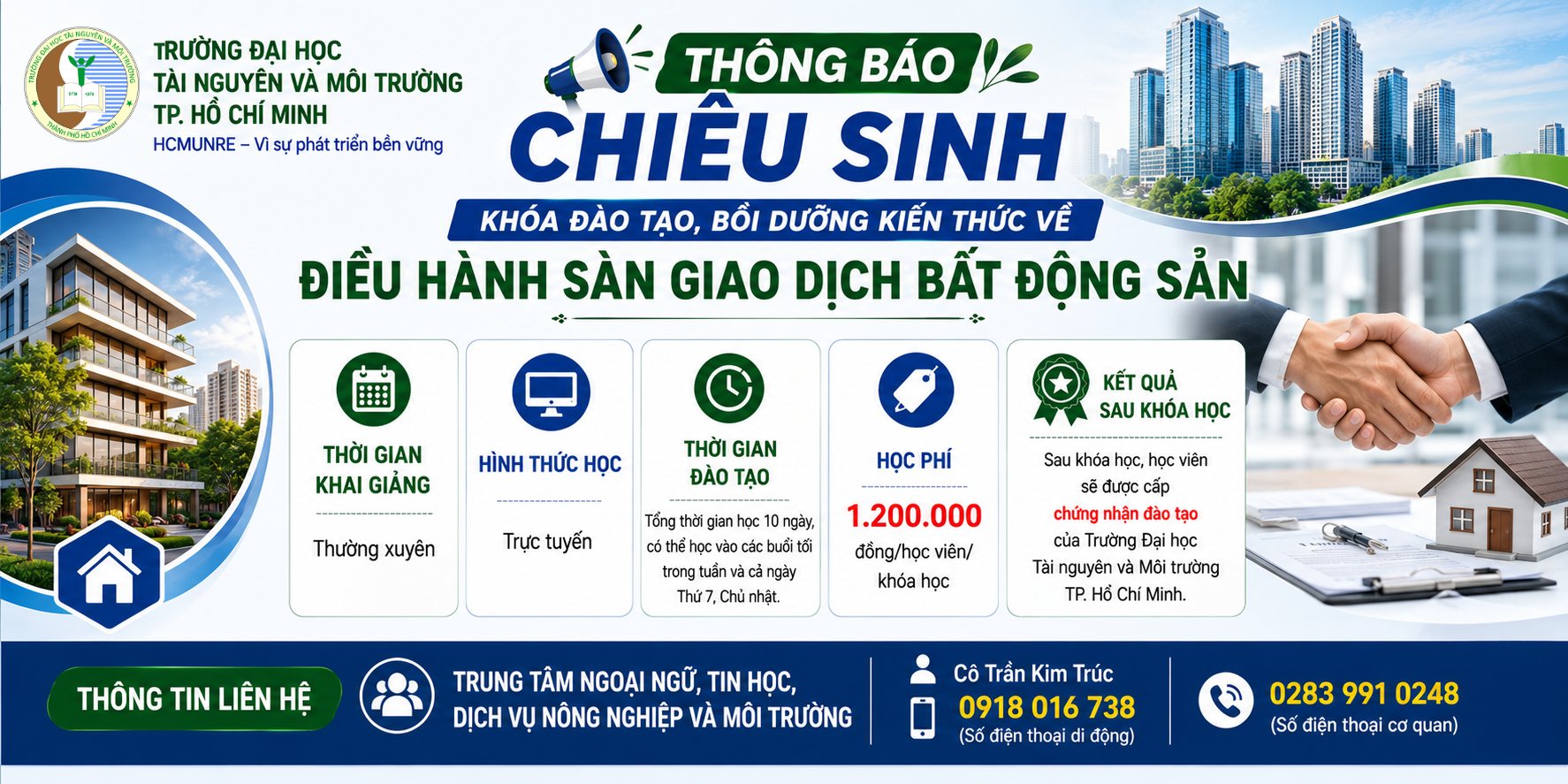 Lớp bồi dưỡng kiến thức điều hành sàn giao dịch bất động sản