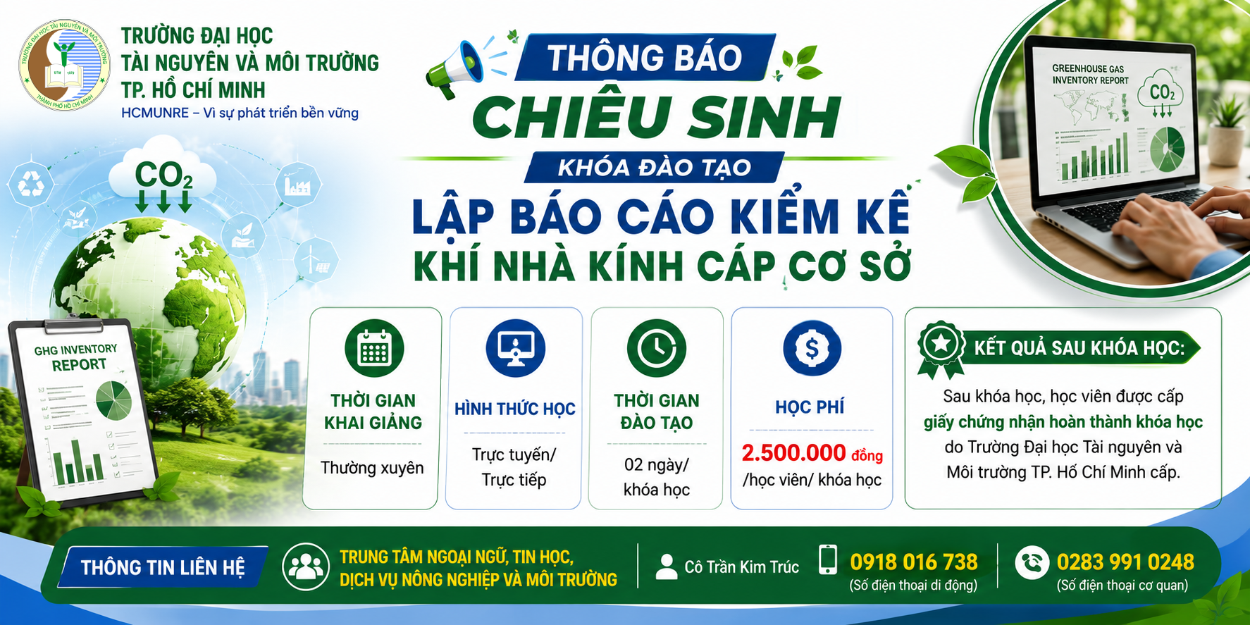 Lớp Đào tạo lập báo cáo kiểm kê khí nhà kính cấp cơ sở
