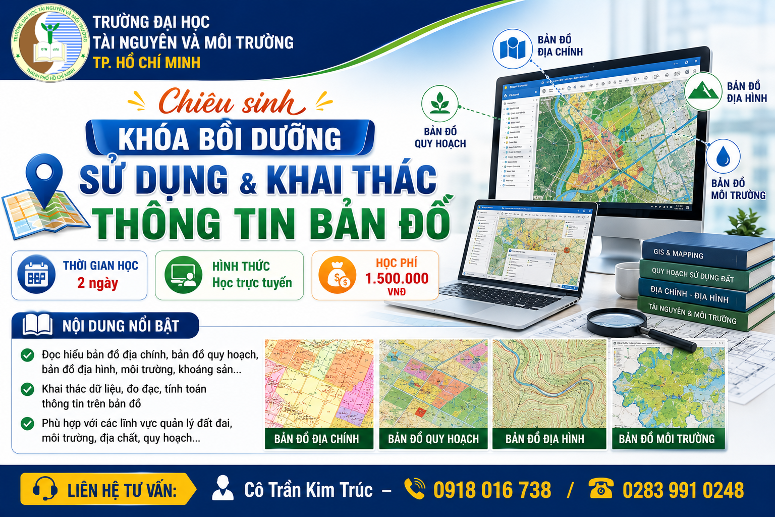 Lớp bồi dưỡng kiến thức về sử dụng và khai thác thông tin bản đồ